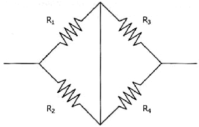 Circuito com resistores R1, R2, R3 e R4