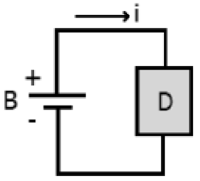Circuito elétrico com bateria e dispositivo eletrônico