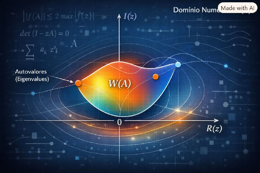 Representação gráfica do domínio numérico W(A) de uma matriz complexa