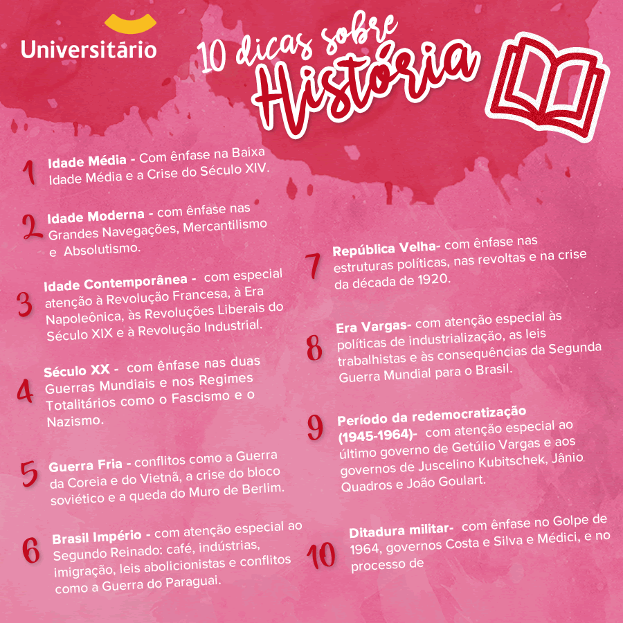 10 dicas sobre História